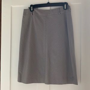 Gray pinstriped skirt